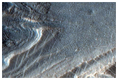 Groups of Dipping Layers against Mound in Deuteronilus Mensae
