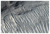 Layers along Valley Near Nilosyrtis Mensae
