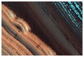 Steep Scarp on Edge of North Polar Layered Deposits
