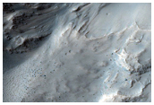 Search for Alluvial Fans Near Mojave Crater
