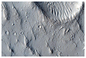 Wrinkle Ridge in Crater Floor Material