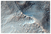 Layers Near Top of Crater in Terra Cimmeria