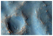 Layered Feature in Crater in Northern Mid-Latitudes
