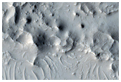 Layers and Ridges North of Antoniadi Crater
