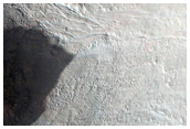 Bedrock Outcrops and Gullies in Arandas Crater
