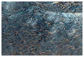 Exposure of Bright Material in THEMIS Near-Infrared on Rim of Louros Valles

