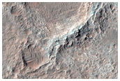 Contact between Two Units in Ladon Valles Basin Floor