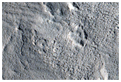 Crater and Ejecta South of Arcadia Dorsa
