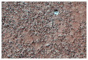Possible Boulder Field and Contact in Huxley Crater