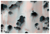 Dunes and Wind Streaks in South Polar Region