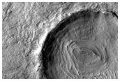 Layered Deposit in Crater in Hellas Planitia
