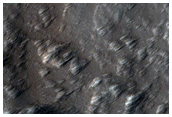 Aeolian or Impact Feature Northeast of Olympus Mons