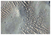 Landforms in Crater in Western Arabia Terra
