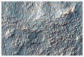 Crater Ejecta Spilling Over into Another Crater