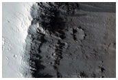 Crater Wall in Amazonis Planitia
