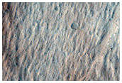 Lava Crust and Wakes in Amazonis Planitia
