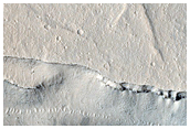 Possible Rock Falls on Steep Slopes in Cerberus Fossae
