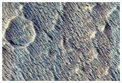 Lava Flow Contacts in Tharsis Region
