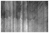 Debris-Like Flows at Bottom of Crater Wall
