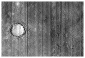 Mesa in Crater in Northern Mid-Latitudes
