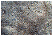 Cliff and Flow Feature in Tempe Terra
