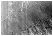 Flow around Obstacle in Northern Mid-Latitude Crater
