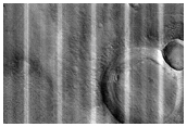 Dipping Layers in Crater in Northern Mid-Latitudes

