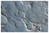 Valleys on Crater Wall in Tyrrhena Terra
