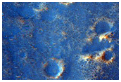 Channel Near Craters in Tyrrhena Terra
