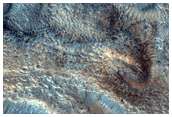 Crater and Surroundings Near Kasei Valles
