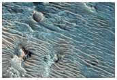 Central Uplift of 27-Kilometer Crater in Tyrrhena Terra
