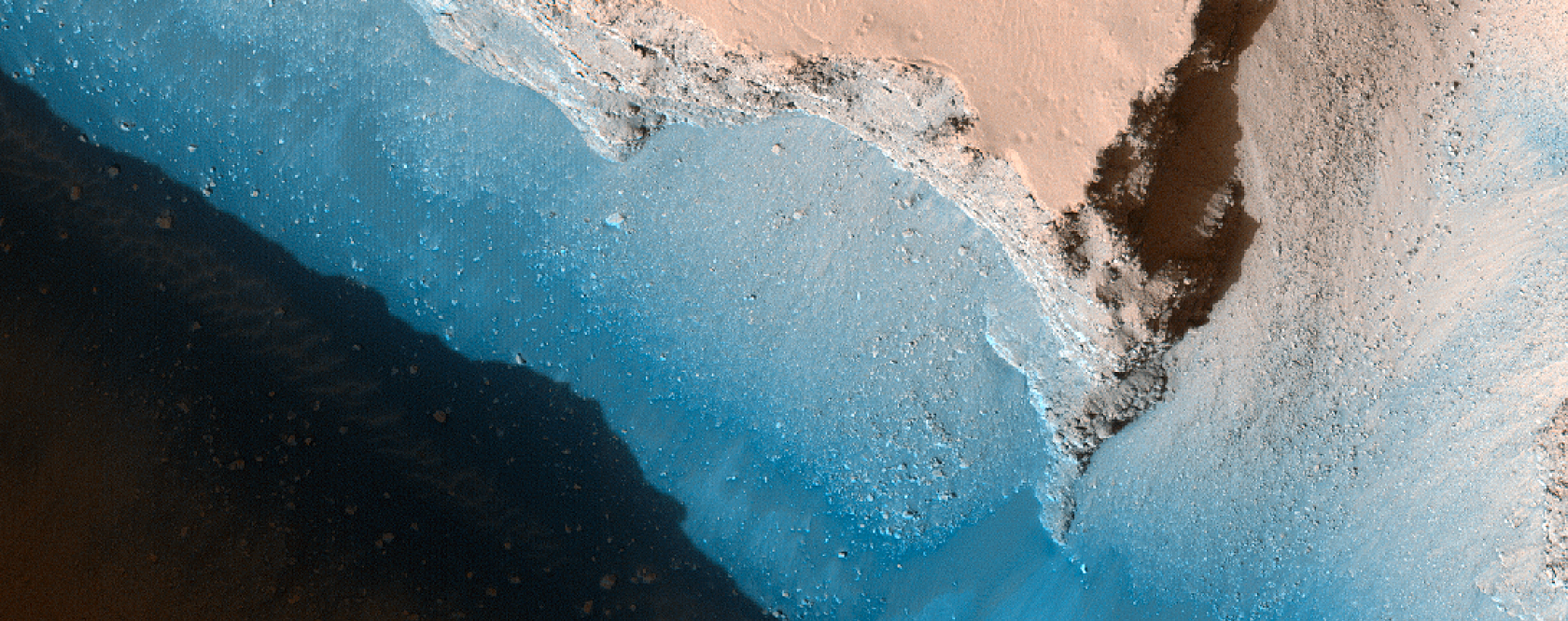 Possible Rock Falls on Steep Slopes in Cerberus Fossae
