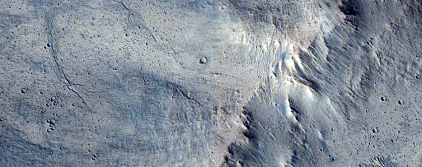 Crater-Exposed Bedrock Near Maja Valles
