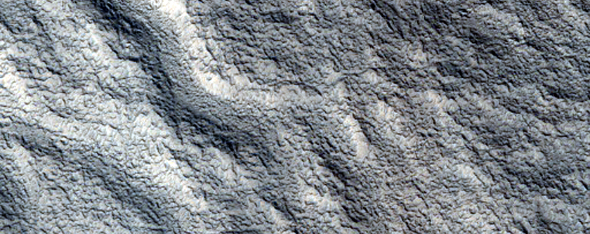 Channels Near Crater in Arabia Terra
