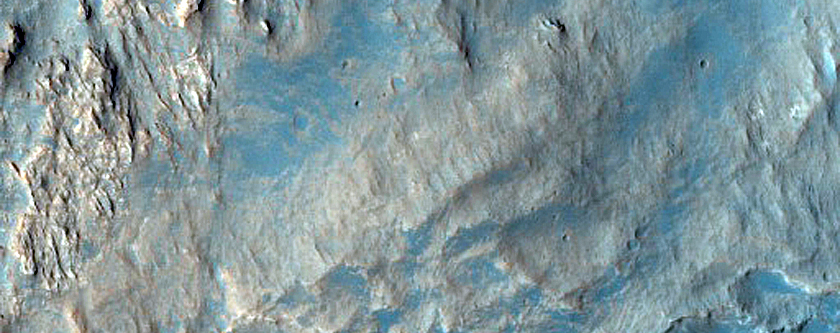 Possible Olivine-Rich Bright Patch on Terby Crater Rim

