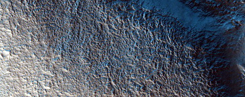 Pits Forming Lines in Protonilus Mensae
