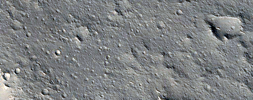 Pits and Trough in Elysium Planitia

