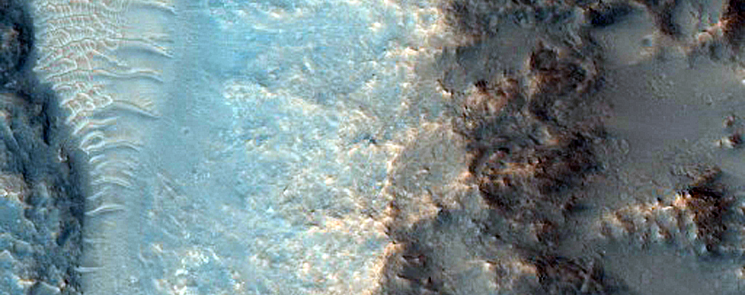 Crater in Tyrrhena Terra
