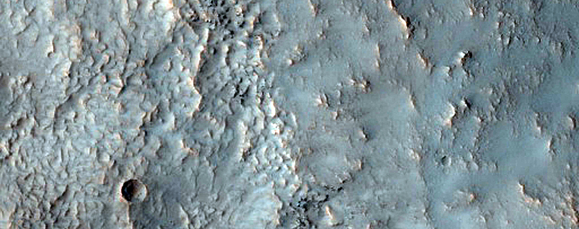 South Mid-Latitude Craters with Fill Material on Floor
