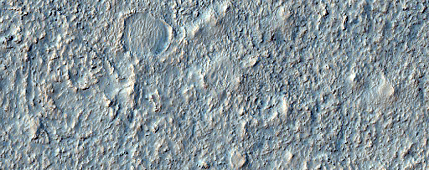 Crater Southeast of Icaria Planum
