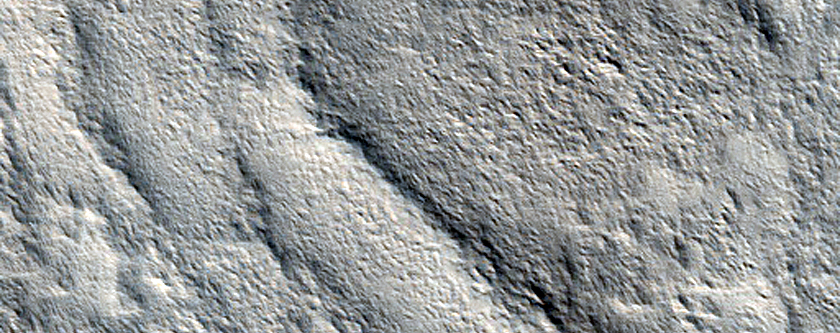 Curved Ridges in Acheron Fossae
