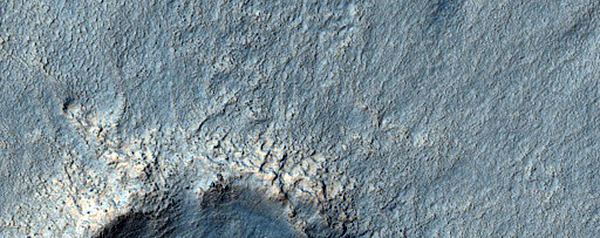 Layer Butte on Floor of Pedestal Crater on Rim of Kepler Crater
