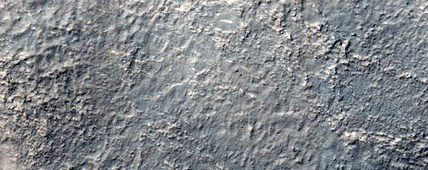 Gully with Apron Forming in Crater on Wall of Larger Crater
