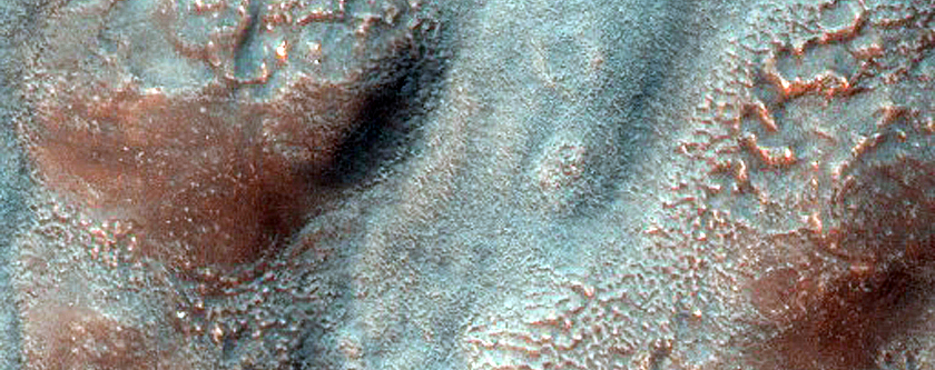 Sharp Boundary between Surface Features in Acidalia Planitia
