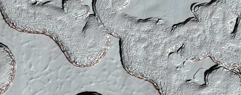 South Polar Residual Cap Swiss Cheese Terrain
