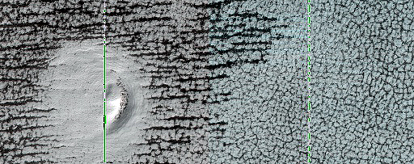 Crescentic Feature on South Polar Layered Deposits
