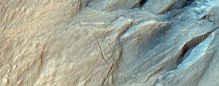 Gullied Crater Slope
