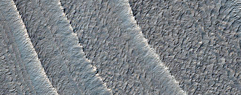 Layering in Burroughs Crater