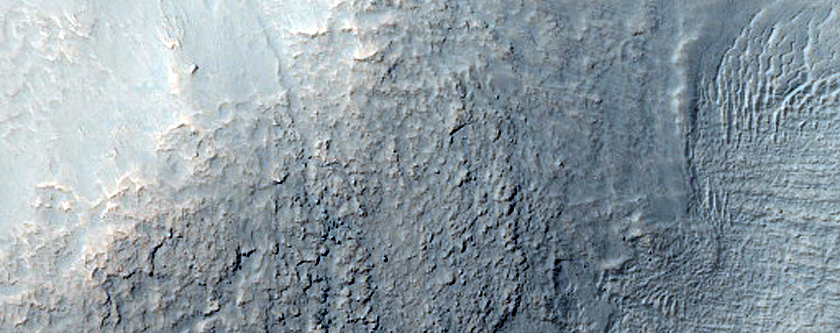 Gullies in South Mid-Latitude Crater
