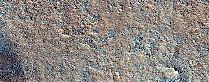 Ridge Originating in Debris Apron in Deuteronilus Mensae
